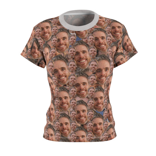 All-Over Face Collage Tee | Cut & Sew Shirt